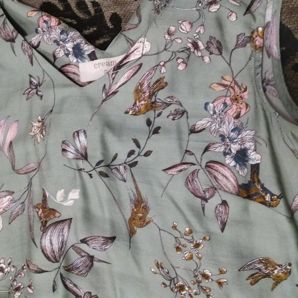 Lily Blake Birds and Flowers Bamboo Tie Up Top - Picture 5 of 11